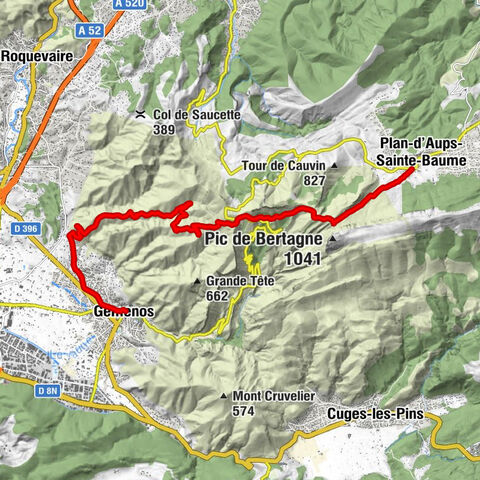 Gémenos - Sainte-Madeleine - Le Pèbre d'ail - Plan-d'Aups-Sainte-Baume