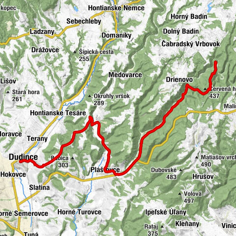 Dudince - Evanjelický a. v. kostol - Nad Kukučkami - Plášťovce