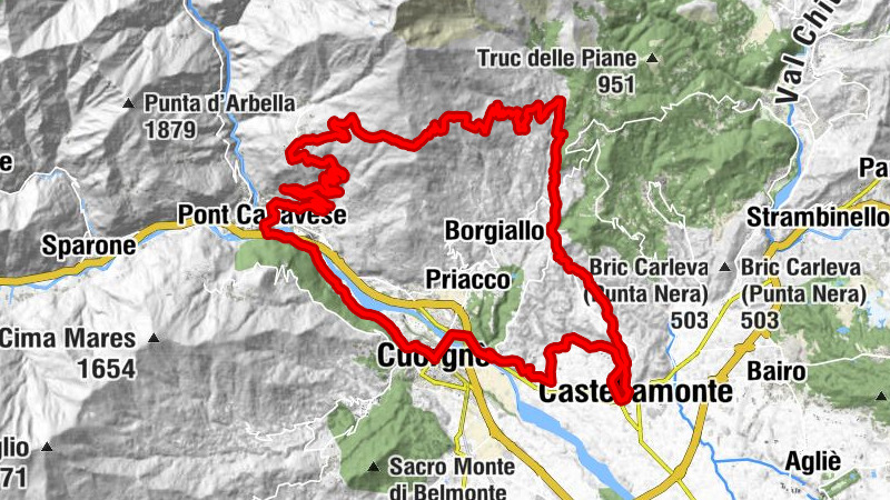 CUORGNE' Rundweg im Valle Sacra