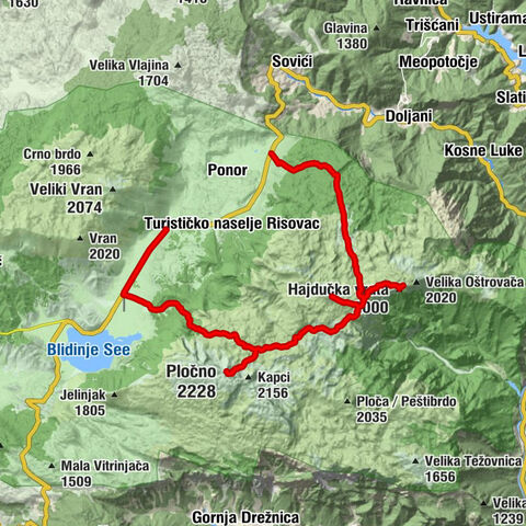 Općina Jablanica - Veliki Vilinac - Pločno - Hajdučke Vrleti