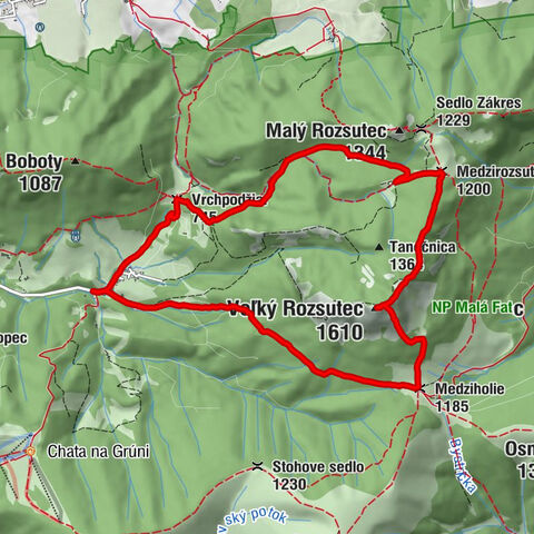 Penzion Stárek - Medziholie - Veľký Rozsutec - Vrchpodžiar