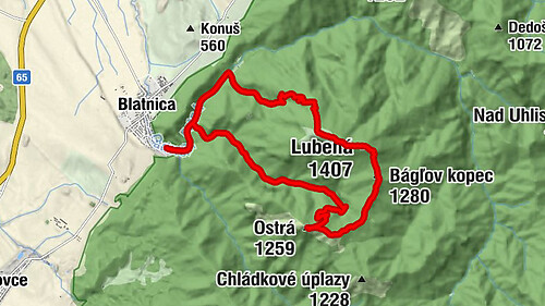 Blatnica - Ostrá - Lubená - Tlstá