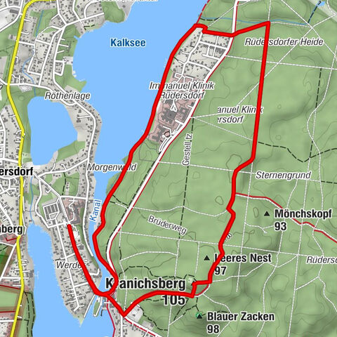 Woltersdorf - Leeres Nest - Kranichsberg - Hoher Zacken