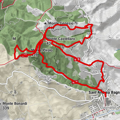 Sant'Andrea Bagni - Monte Pirolo - Monte Castellaro - Monte Genesio