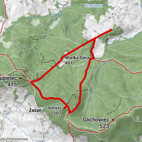 Kornatka - Wielka Góra - Ostrysz - Zasań