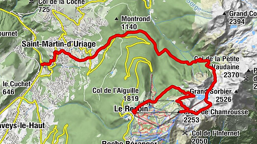 Le Recoin - Croix de Chamrousse - Col de la Botte - Uriage Les Bains