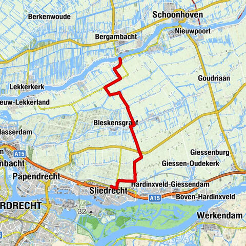 Door de Alblasserwaard van Bergambacht naar Sliedrecht