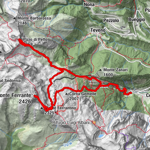Pizzo di petto e poi monte Ferrante da colere