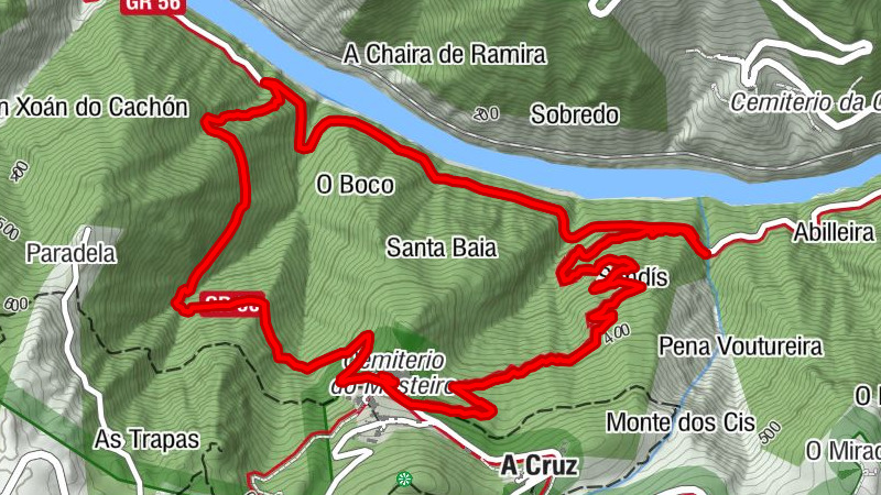 Miradoiro do Castro - Fervenza de Gundrei - Sandís - Santo Estevo de Ribas de Sil