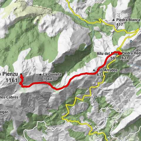 Altu del Fitu - Refugio - Piedra Redonda - Pico Pienzu