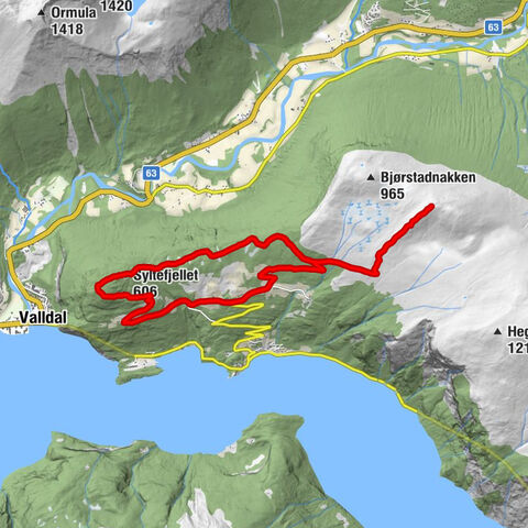 Ytterli - Syltefjellet - Mefjellet - Hauge