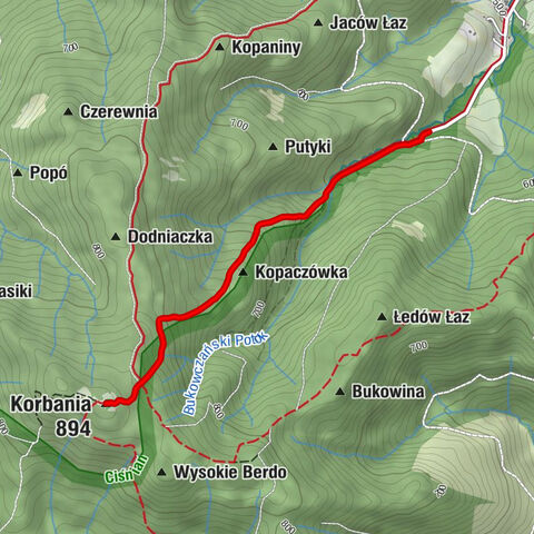 Bukowiec - Kopaczówka - Korbania - Tyskowa