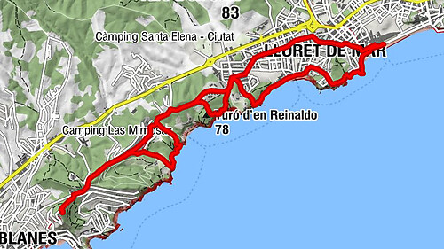 Lloret de Mar - Muntanya d'en Roviralta - Turó d'en Reinaldo - Turó de Sant Joan