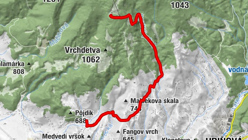 Skliarovo - Zánemecká - Vodopád Bystré