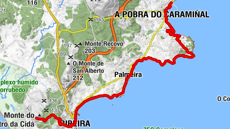 San Lázaro - Capela de Nosa Señora de Belén - Igrexa de San Pedro de Palmeira - Ribeira