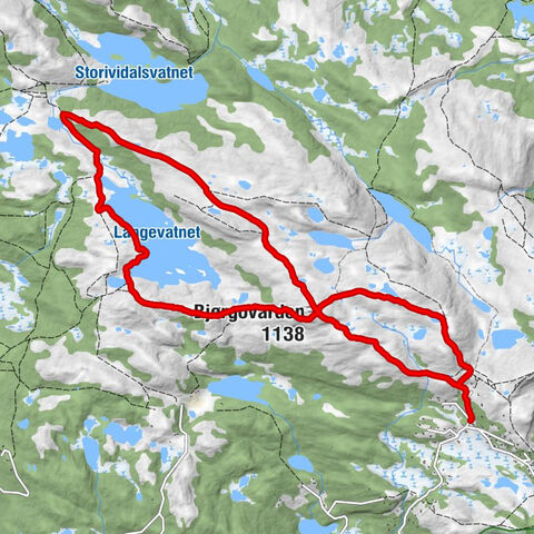 Nord-Aurdal - Bjørgovarden - Dvergaknatten