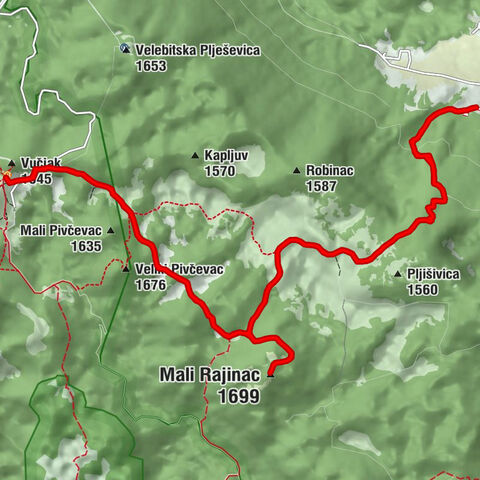 Krasno - Mali Rajinac - Generalski dolac - Dom Zavižan