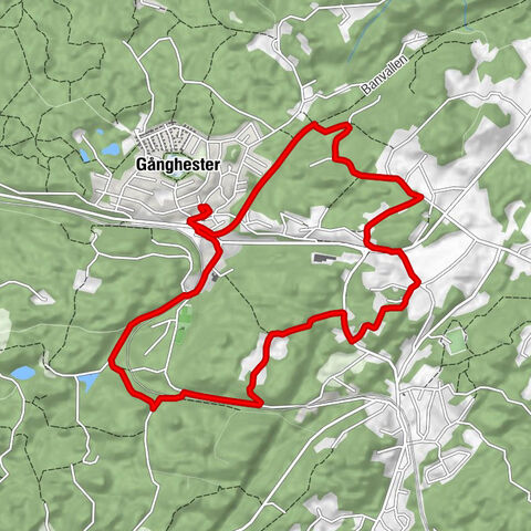Gånghesters kyrka - Djupadal - Torpen - Skäftingsbacka
