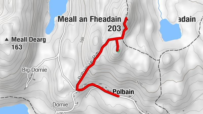 Polbain - Meall a Chaisteil - Meall an Fheadain - Highland