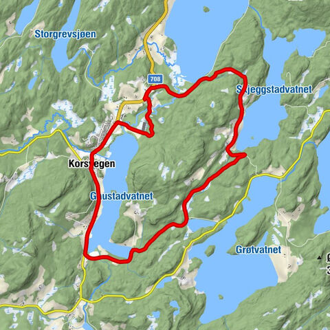 Eidsgrenda - Skjeggstad - Gaustad - Korsvegen