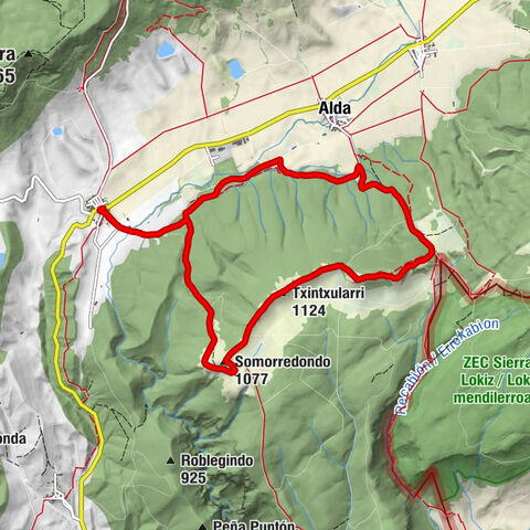 San Vicente de Arana/Done Bikendi Harana - Somorredondo - Txintxularri - Perriain / Cruz de Alda