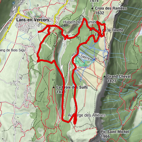 Lans-en-Vercors - Auberge des Allières - La Bulle - Pas de la Tinette
