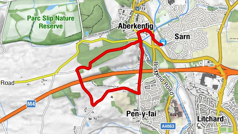Sarn - Aberkenfig - Pen-y-fai - Bridgend
