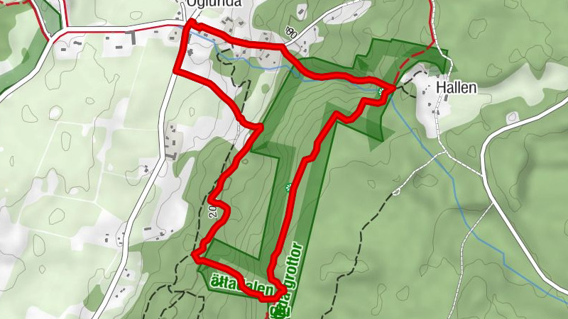 Öglunda - Jättadalen - Öglunda kyrka - Öglunda distrikt