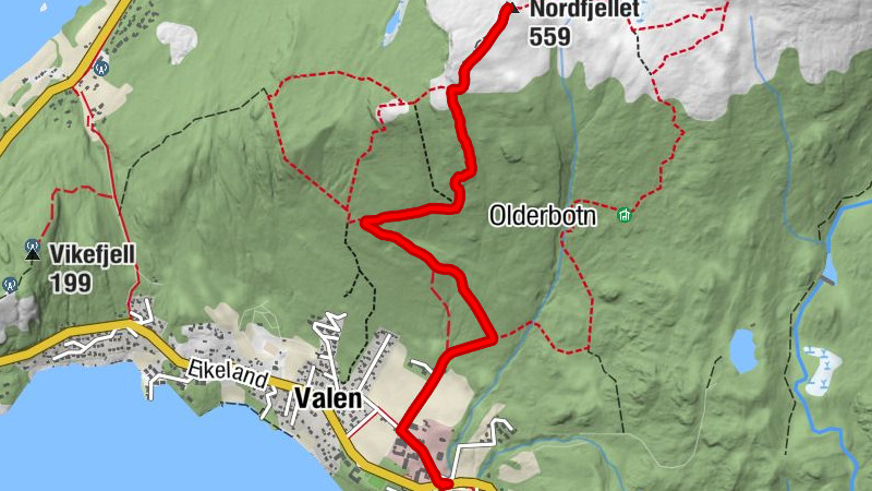 Kvinnherad - Valen - Hjorteberg - Nordfjellet