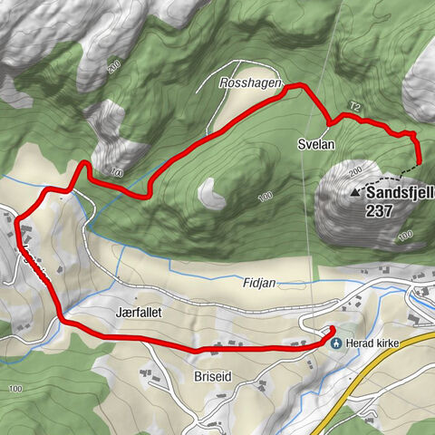 Herad kirke - Jærfallet - Briseid - Farsund