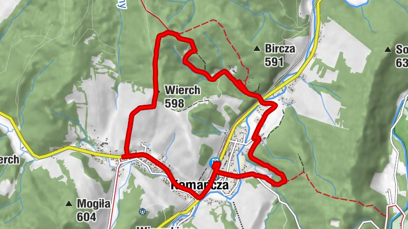 Komańcza - Kościół pw. Świętego Józefa - Cerkiew greckokatolicka Opieki Matki Bożej - Wierch