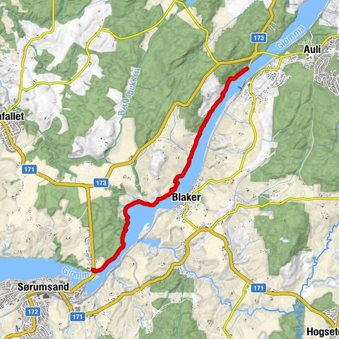 Lillestrøm - Sundfossen - Blaker - Rånåsfoss
