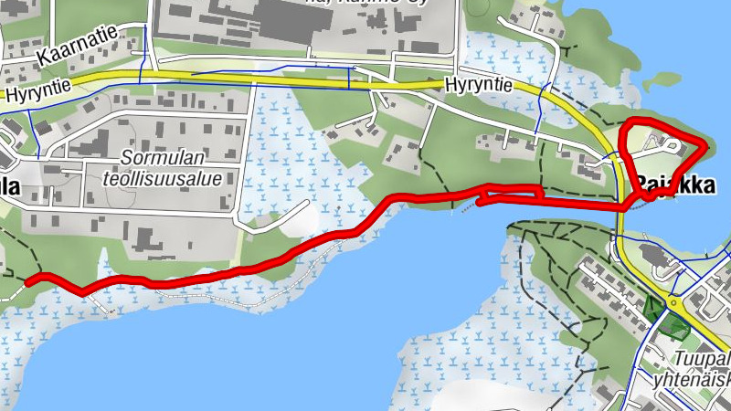 Pajakka - Sormula - Kuhmo - Ydinkeskusta