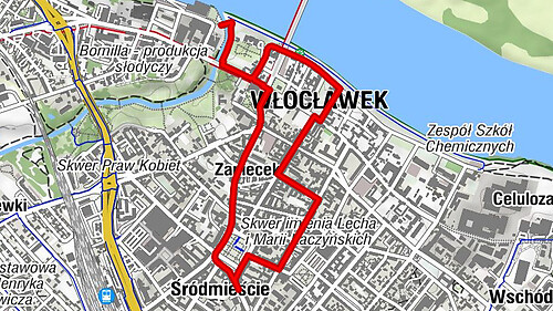 Śródmieście - Kościół parafialny pw. Wszystkich Świętych - Kościół św. Witalisa - Włocławek