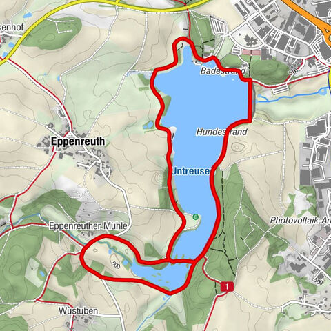 Eppenreuther Mühle - ModellBoot Anlegeplatz - Die Wertschaft - Biergarten am Untreusee - Hof