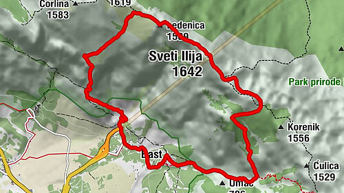Baška Voda - Ledenica - Sveti Ilija - Donje Selo