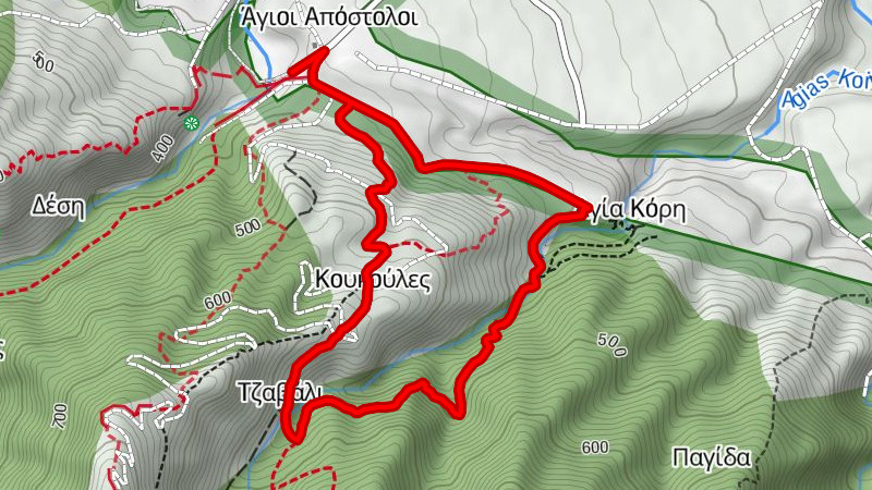 Άγιοι Απόστολοι - Κουκούλες - Τζαβάλι - Καταρράκτης Αγίας Κόρης