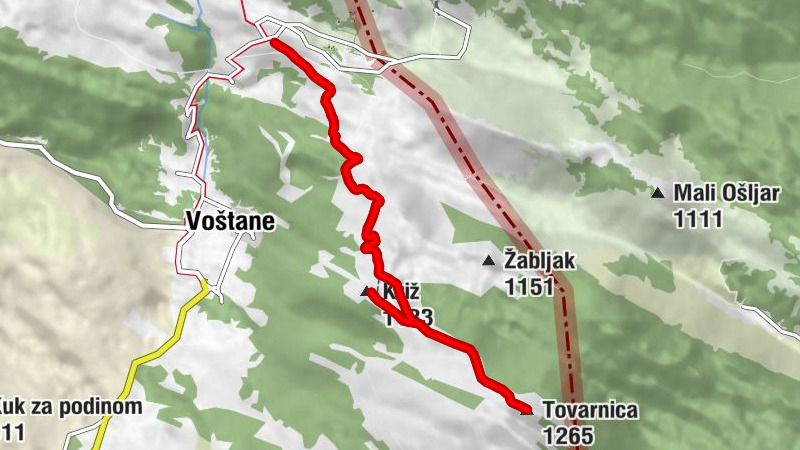 Kamensko - Tovarnica - Križ - Voštane