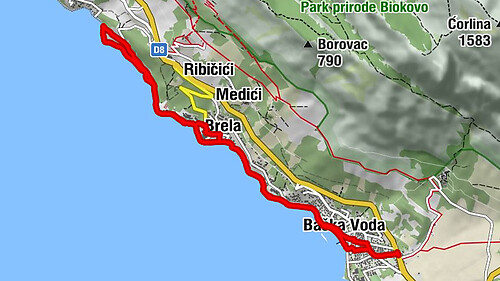 Baška Voda - Sv. Nikola - Gospa od Karmela - Sv. Lovre