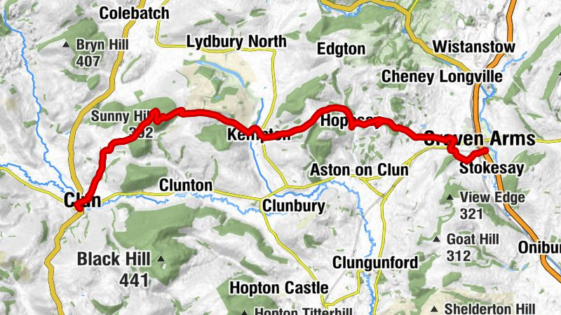 Clun - Guilden Down - Sunny Hill - Craven Arms
