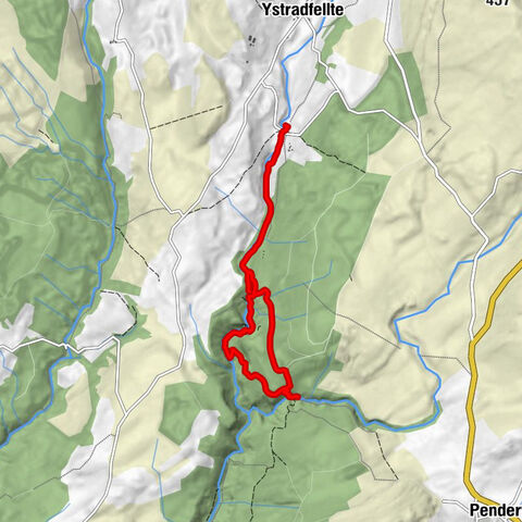 Porth yr Ogof - Sgwd Uchaf Clun Gwyn - Sgwd Isaf Clun Gwyn - Sgwd yr Eira