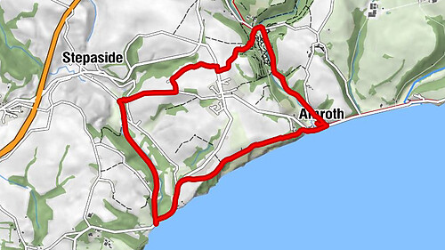 Amroth - Pleasant Valley - Wiseman's Bridge - Smugglers Bar and Grill