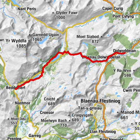 Beddgelert - Nantgwynant - Dolwyddelan