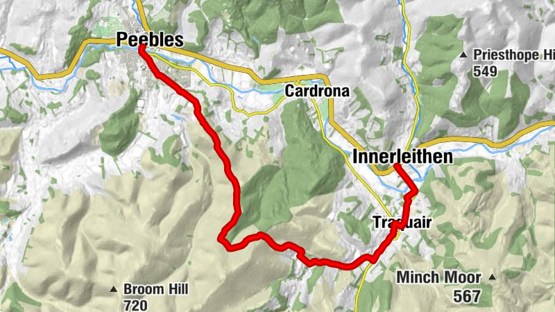 Peebles - Old Parish Church - Kirkhope Law - Innerleithen