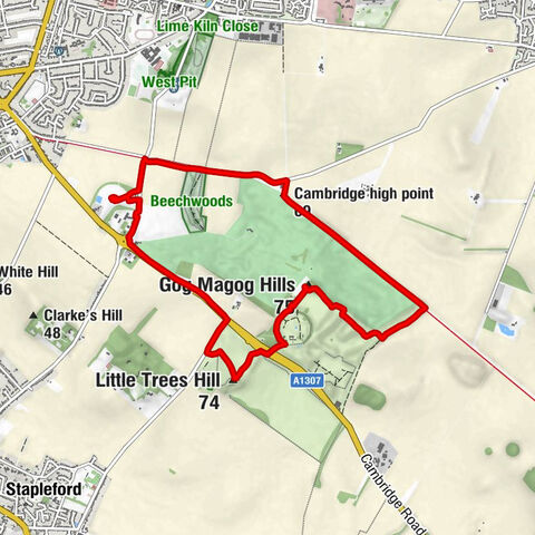 Cambridge - Gog Magog Hills - Little Trees Hill - Stapleford