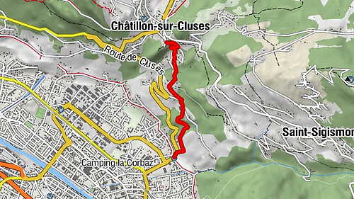 Road from Châtillon-sur-Cluses to Cluses