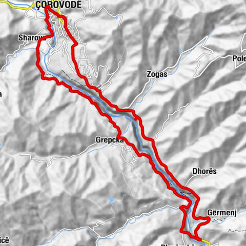 Çorovodë - Sharova - Grepcka - Blezënckë