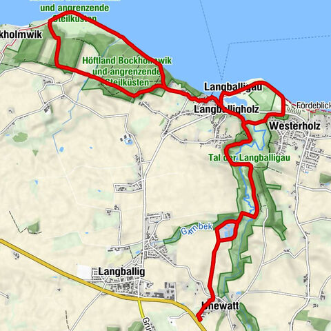 Unewatt - Westerholz - Langballigau - Langballigholz