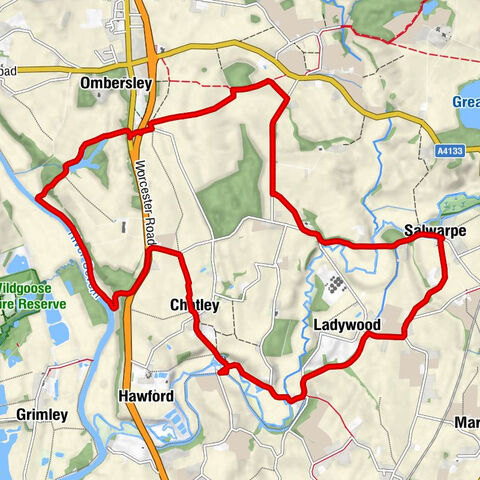 Ombersley - Salwarpe - Ladywood - Porters Mill