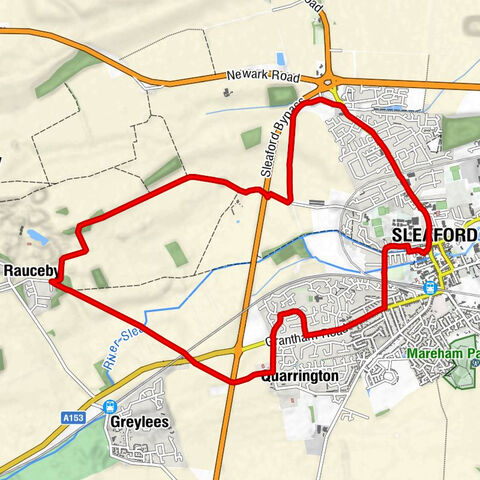 Holdingham - Kingdom Hall of Jehovah’s Witnesses - Sleaford Methodist Church - Galley Hill Bridge